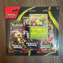 Pokemon Perfect order 3 Pack Blister Chikorita