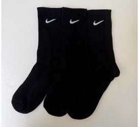 Nike socks, 3 pairs, black, new