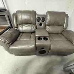 Gray Recliner Couch 