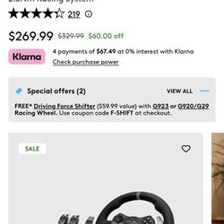 Logitech Xbox Steering Wheel and Pedals