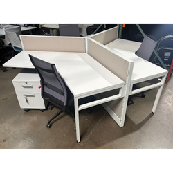 L Shape Workstation - Workstations CUBICLES Modular Office Furniture For Open Floorplan