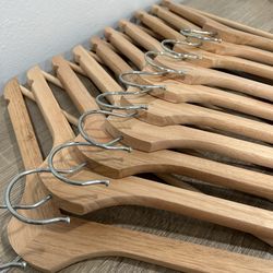 Wood Hangers - Set of 10 (Like New Condition)