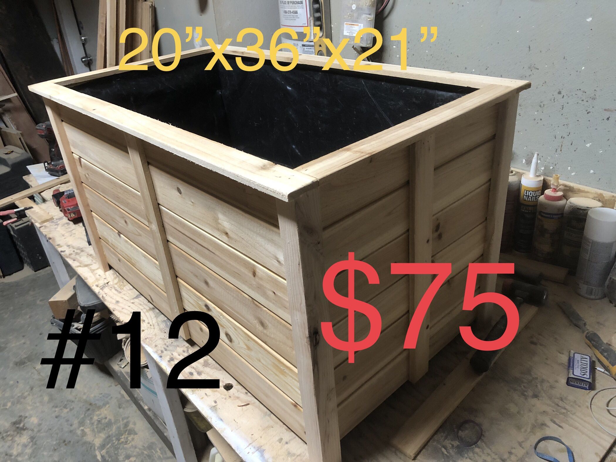 Wood Planter Box Garden Raised Herb Pots