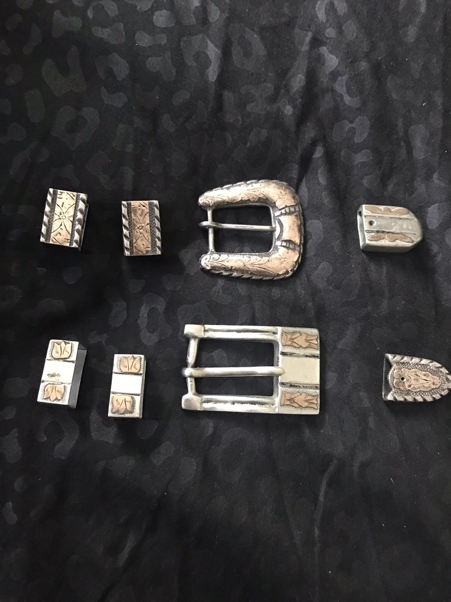 Silver belt hardware