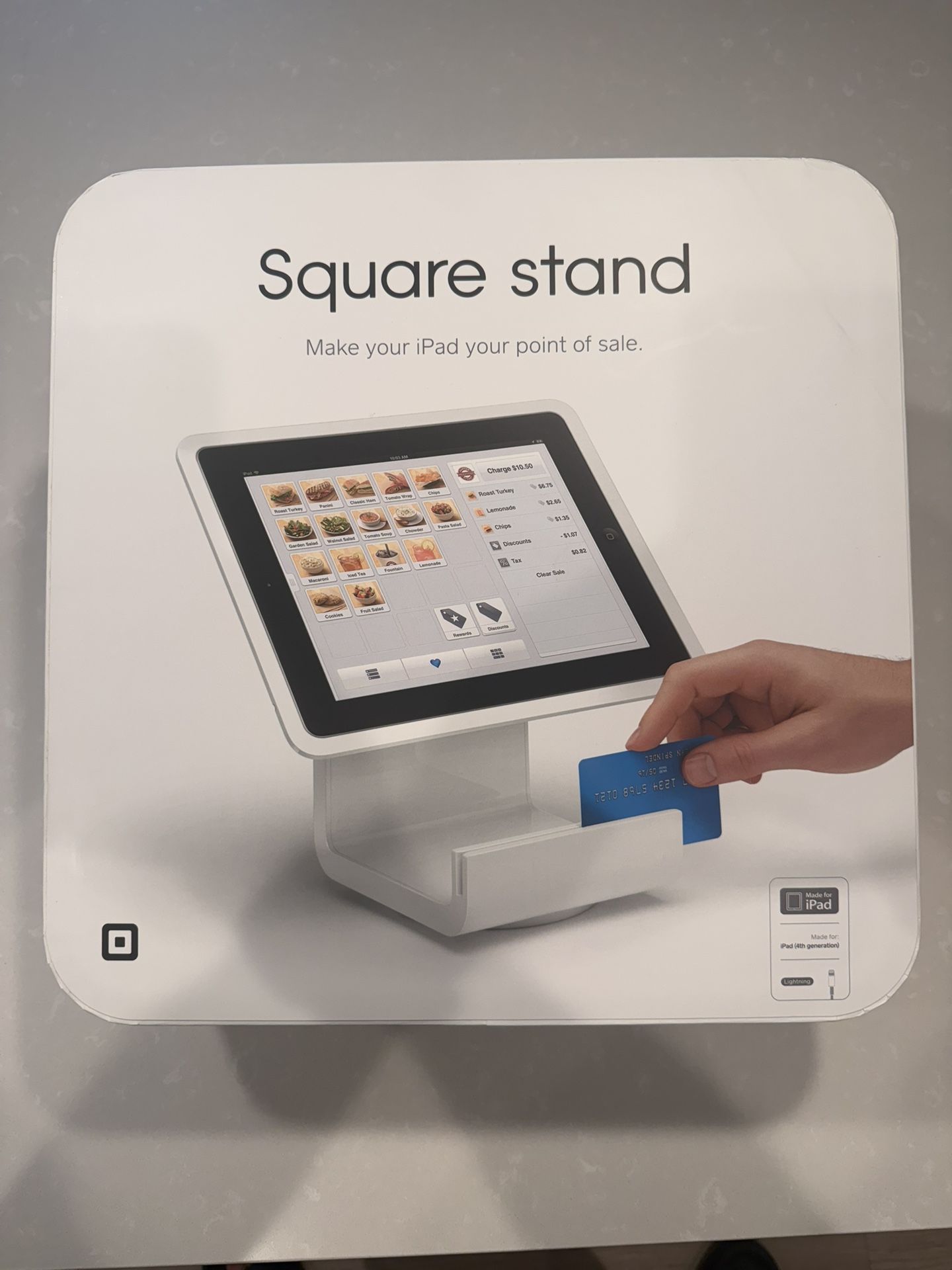 Square Stand POS For iPad (4th Gen) w/ Card Reader