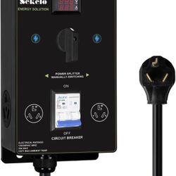 Manual EV Charging Switch with NEMA 10-30 Splitter for Dryer & EV Use