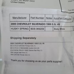 2 in. Rear Caster Blocks Chevy Silverado