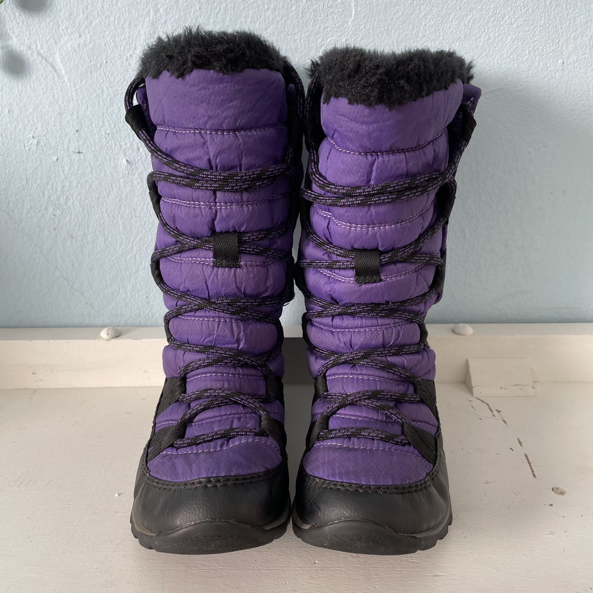 SOREL Boots. Purple / Black. Kids Size 3 Waterproof. 