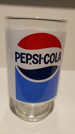 Vintage 1970s Pepsi Cola Collectible Glass