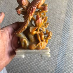 Antique Vintage Hand  Carved Republic Of China Phoenix  