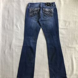 Miss Me Jeans  JP 43697 Signature Boot  98% Cotton Sz 28