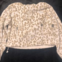North Face Leopard Fleece Jacket