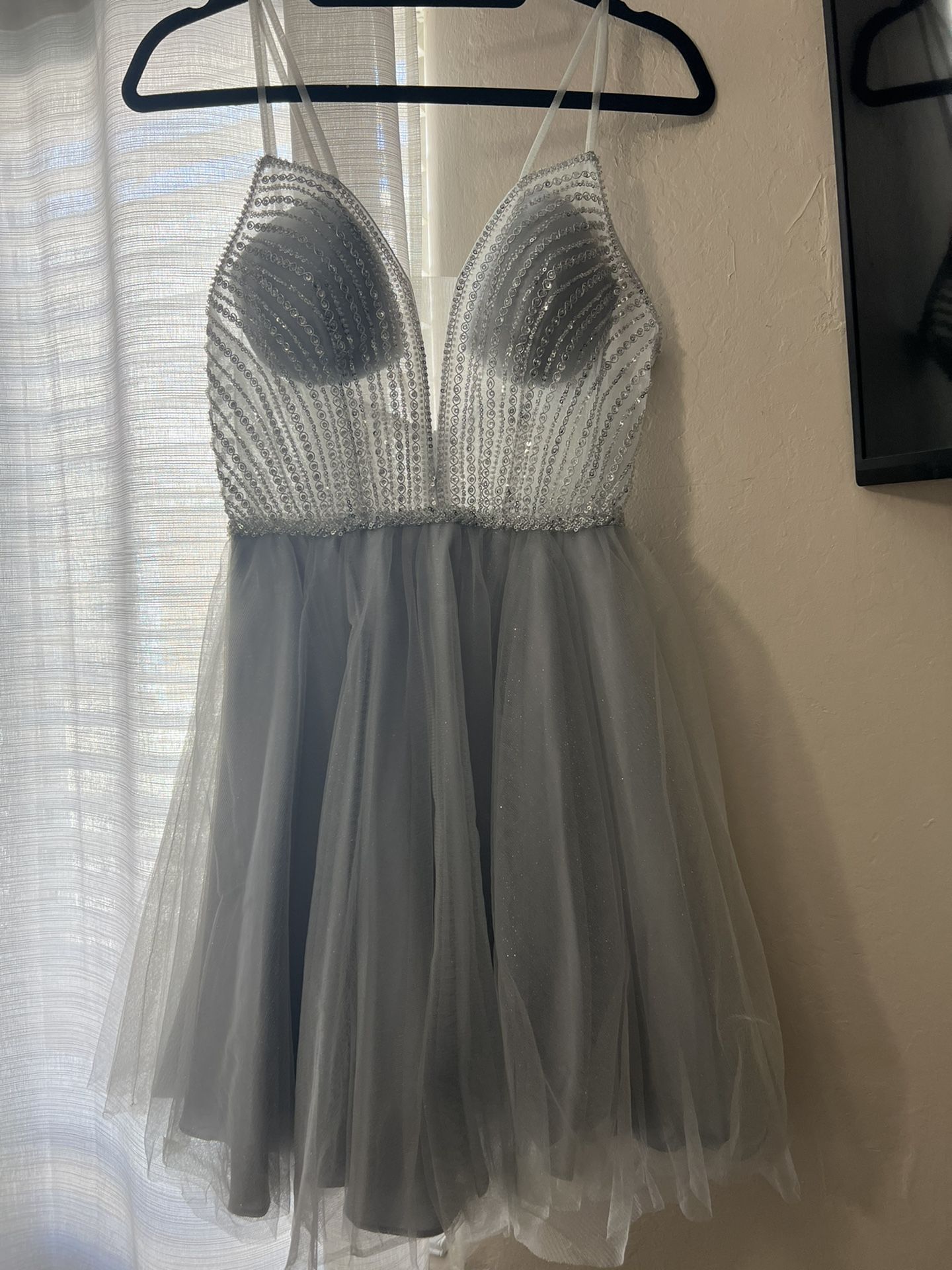 Gray Prom Dress