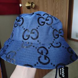 New Blue GG Bucket Hat 