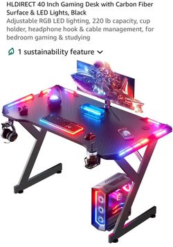 Gaming desk carbon fiber I need it gone pls