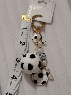 Soccer themed keychain