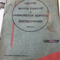 Carter Motor Tune-up & Carburetor Service Instructions