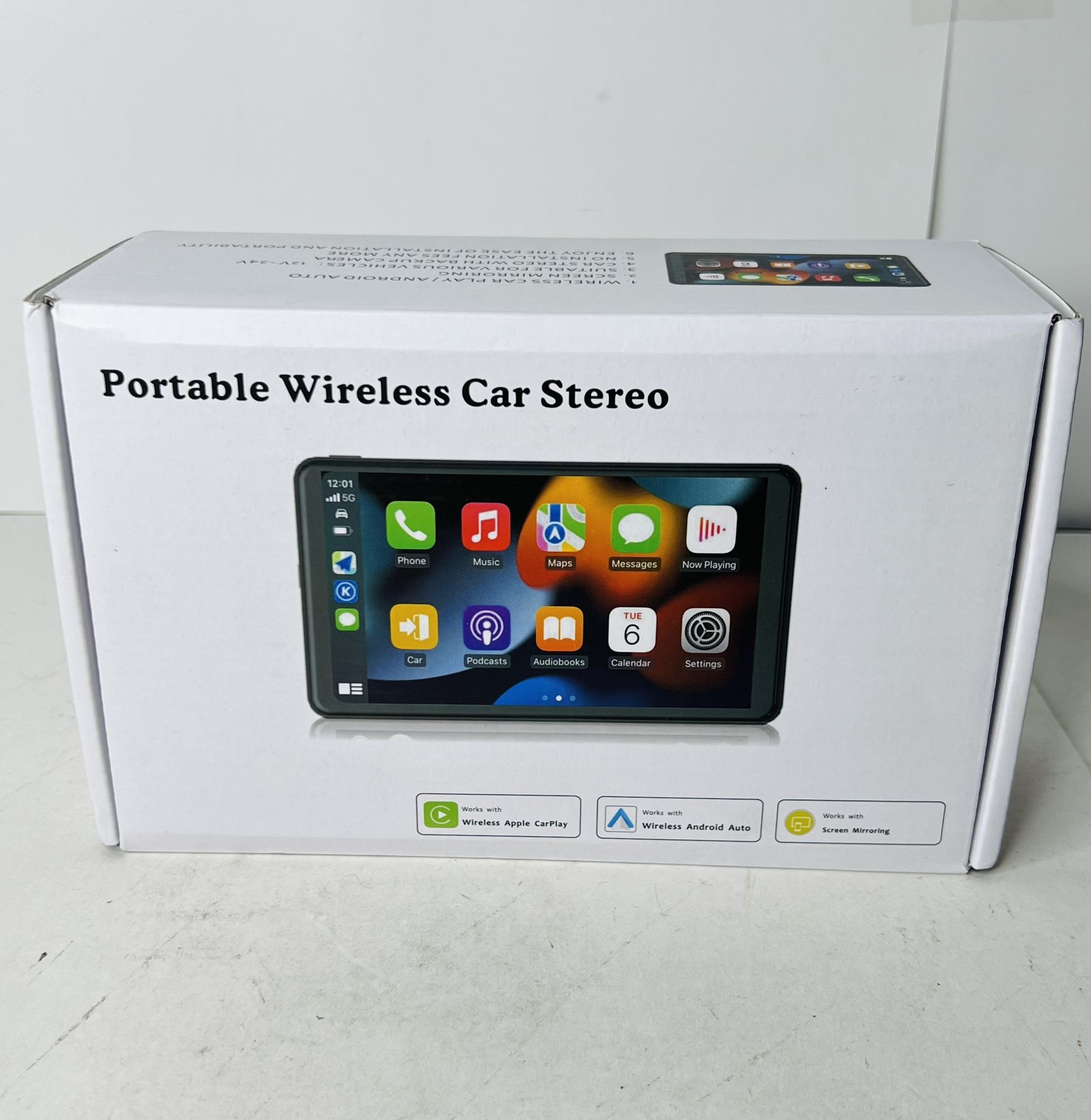 Portable Wireless Car Stereo 7in Touchscreen Multimedia Player 