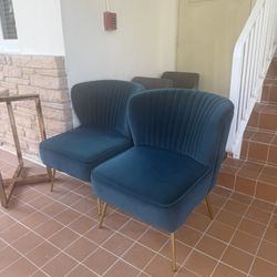 Pair Of Velvet Chairs 