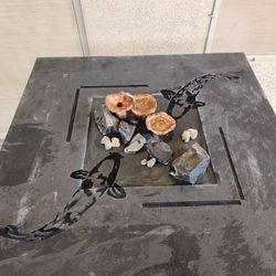 UNIQUE CARVED SLATE FOUNTAIN TABLE