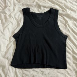 black ribbed tank top