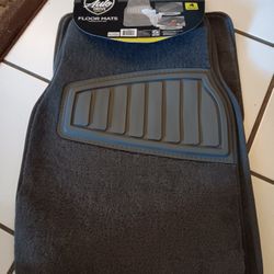 Auto Drive 4PC Carpet Car Mat Tufted Polyester Grey - Universal Fit,