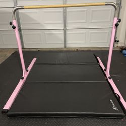 Adjustable Gymnastics bar And mat
