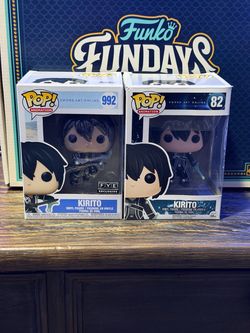 Funko Pop Kirito Sword Art Online #992 & #82