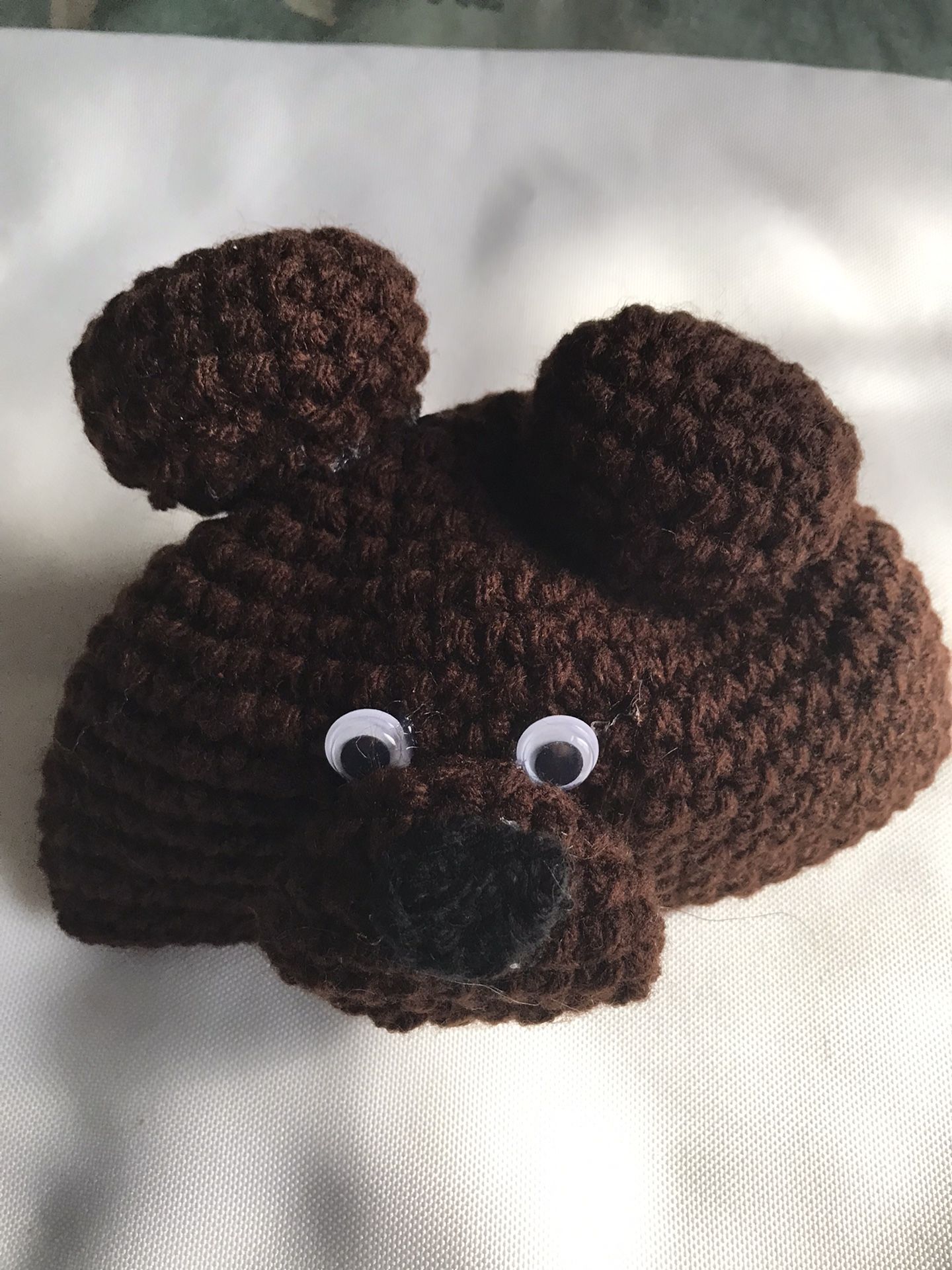 Crocheted Baby Bear Hat