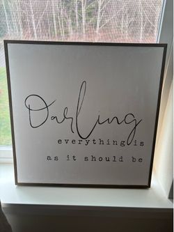 "Darling" Framed Wall Sign