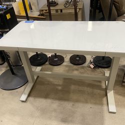 White Adjustable Desk 