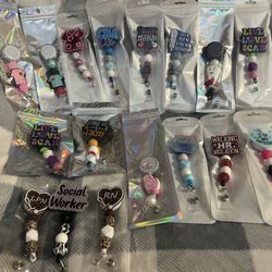 Medical Retractable Badges HANDMADE! RN LPN CNA Dentist Radiologist L&D Patients