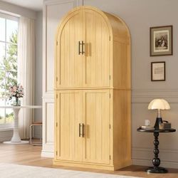 Tall Arched Kitchen Pantry Cabinet