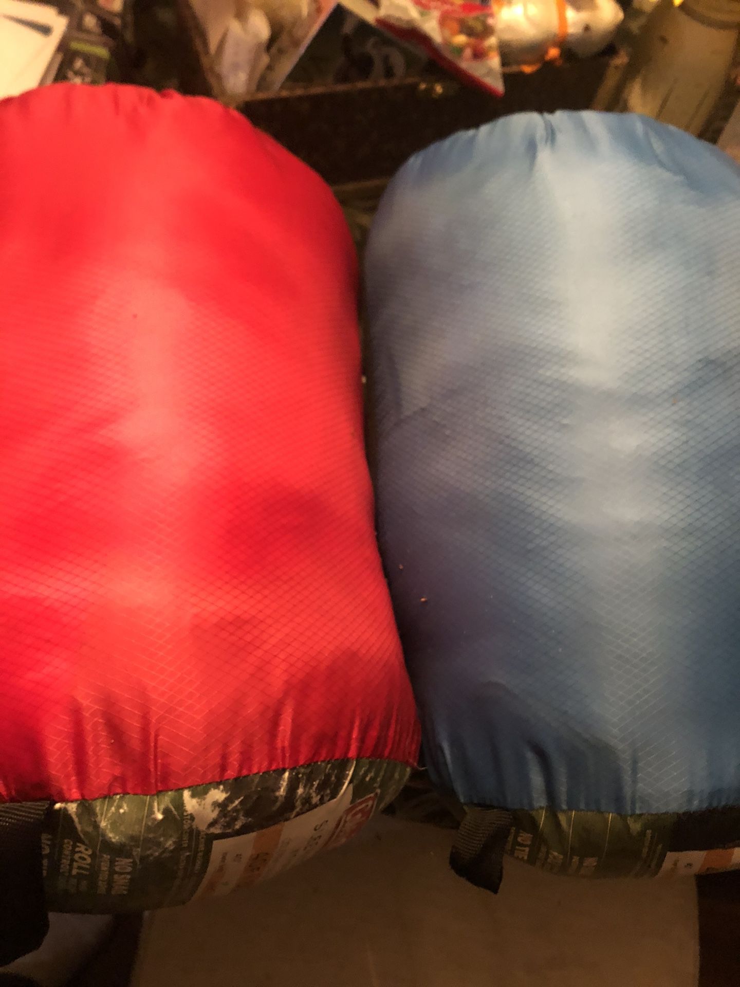 Two Coleman sleeping bags