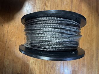 Everbilt 1/8 in. x 500 ft. Galvanized Steel Uncoated Wire Rope 340lb Limit