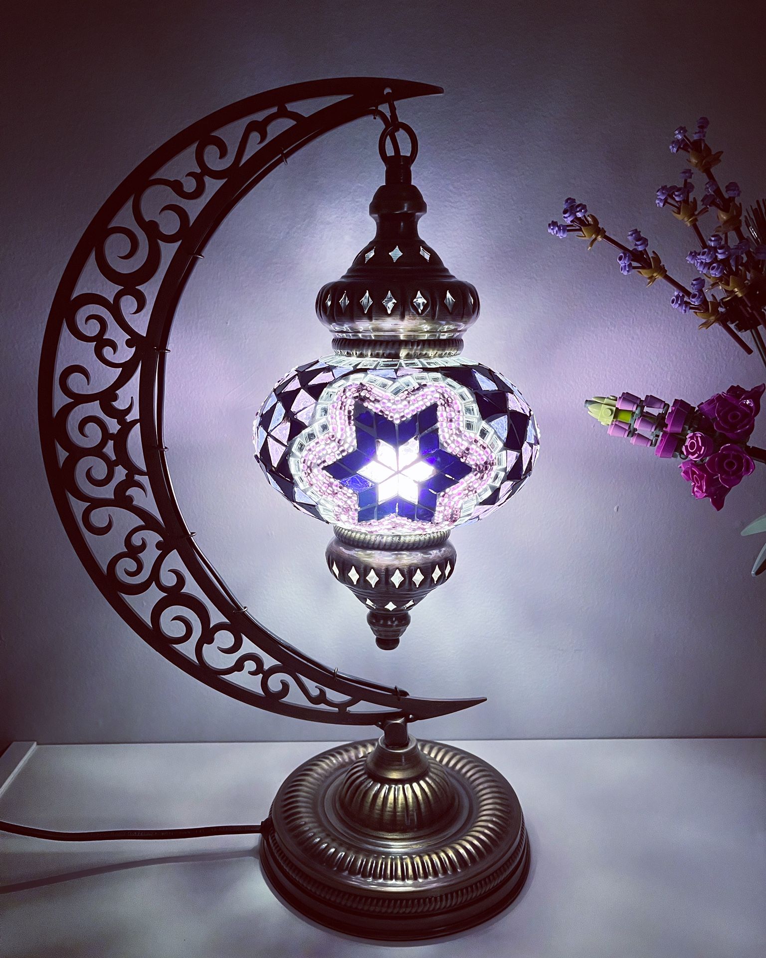 Purple Moon Lamp