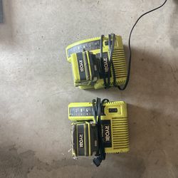 24volt Ryobi Batteries and chargers!!