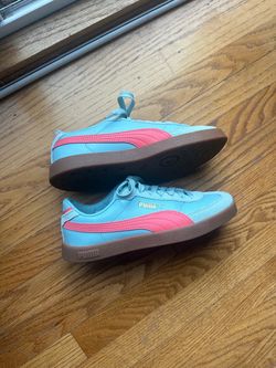 Women’s Puma Low-Top Sneakers Light Blue Pink