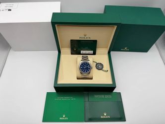 Brand New 2026 Rolex Oyster Perpetual 41mm 134300 Blue Dial Smooth Bezel Steel Oyster Full Set Box Card Booklets