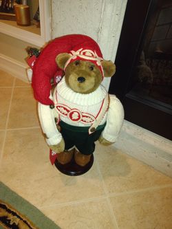 Holiday Bear , Free Standing 19 Inches Tall