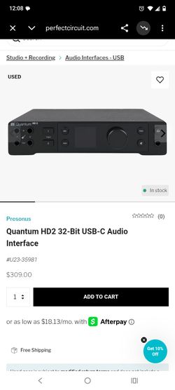 Quantum Hd2 audio
