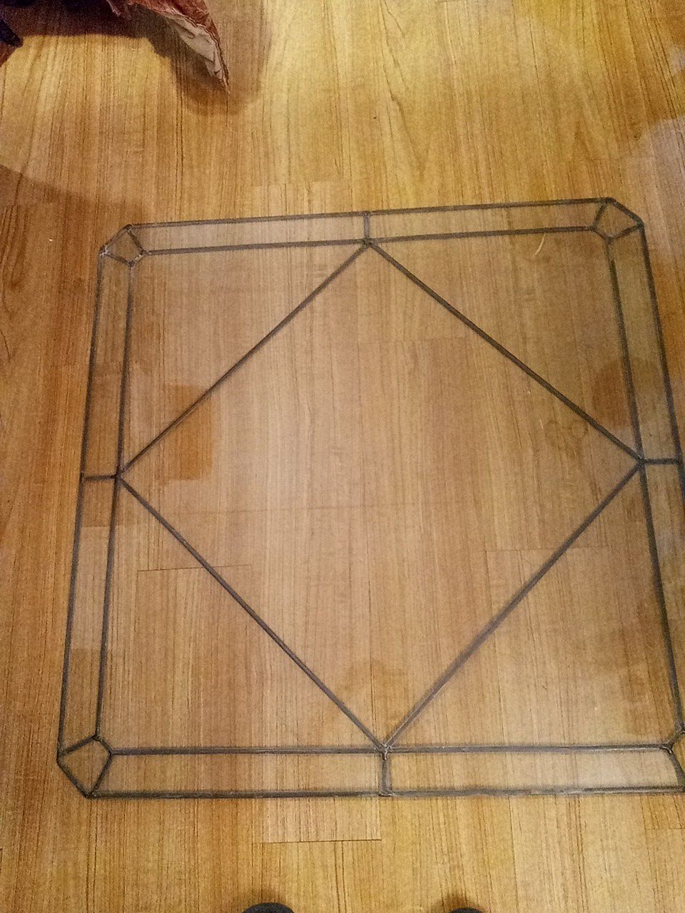 Square leaded It Glass for coffee table or interior windows