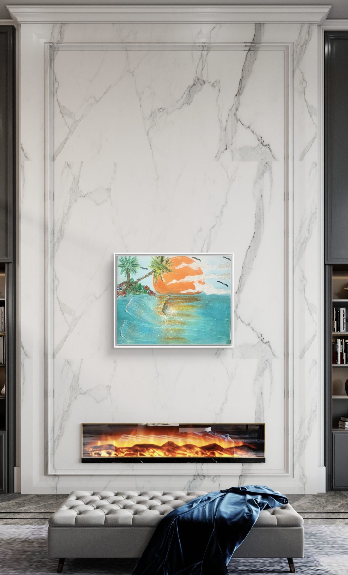 Small Original Ocean Painting