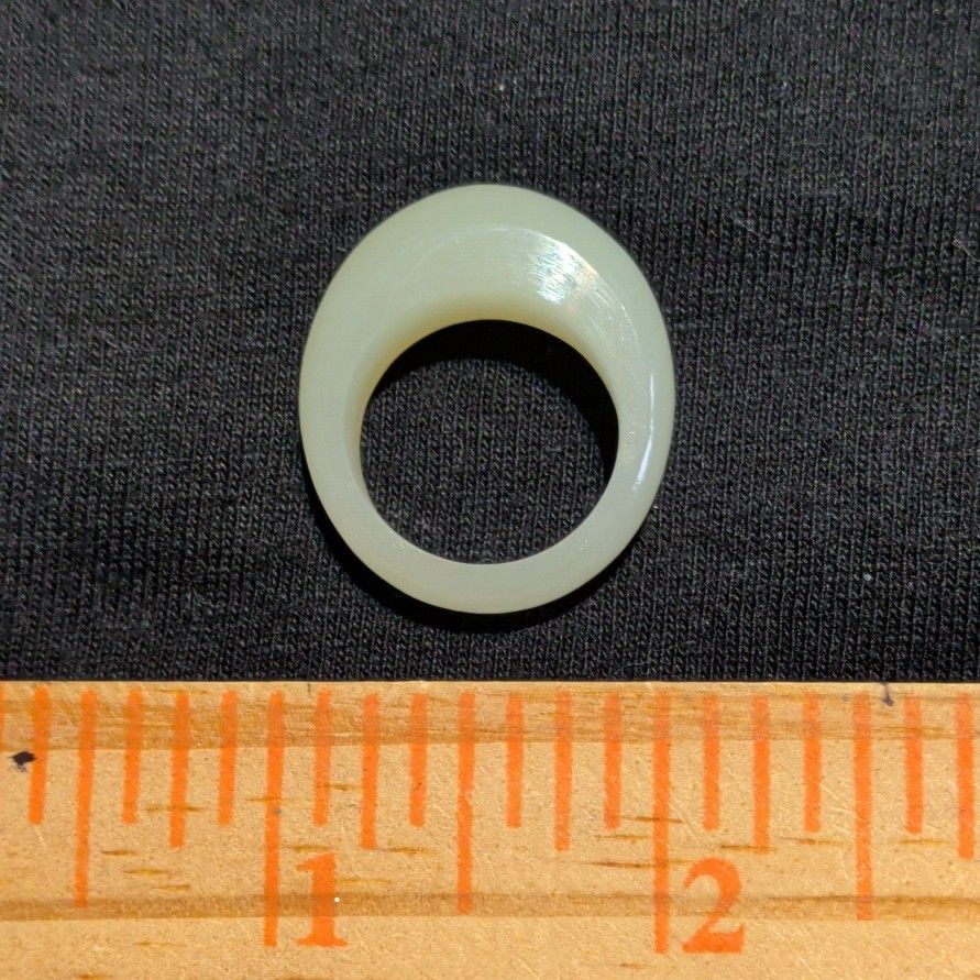 vintage jade ring natural white 7.5