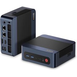 Mini PC M1 AMD Ryzen 7 7840HS Gaming Mini Desktop Computer, Radeon 780M Graphics, 32GB DDR5 1TB PCIe4.0 NVMe SSD, Quad Display, Oculink/USB 4.0/HDMI/D