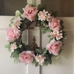 Lovely Handcrafted Summer Rose Wreath