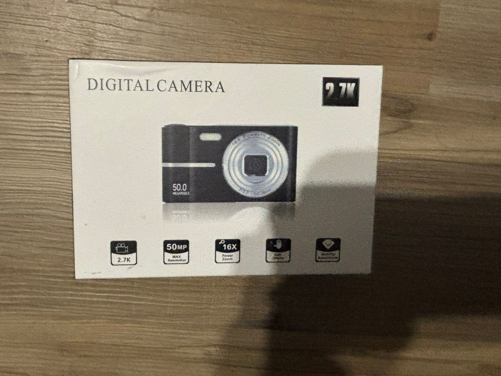4k Digital Camera Compact Mini Camera for Photography, Vlogging Camera with 4400Megapixels, Anti-Shake, 2.4in LCD Screen, 16x Digital Zoom, Continuous