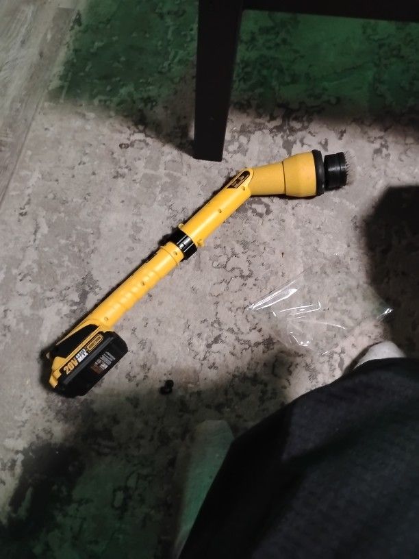 Alloyman Yellow Black Cordless 1000RPM Cleaning Brush Spin Scrubber