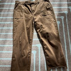 KUT from the Kloth Chris High Waist Ankle Slim Straight Leg Pants capri size 14