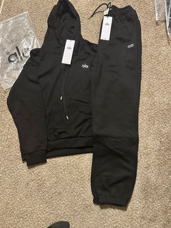 Alo Yoga Black Hoodie and Jogger Set